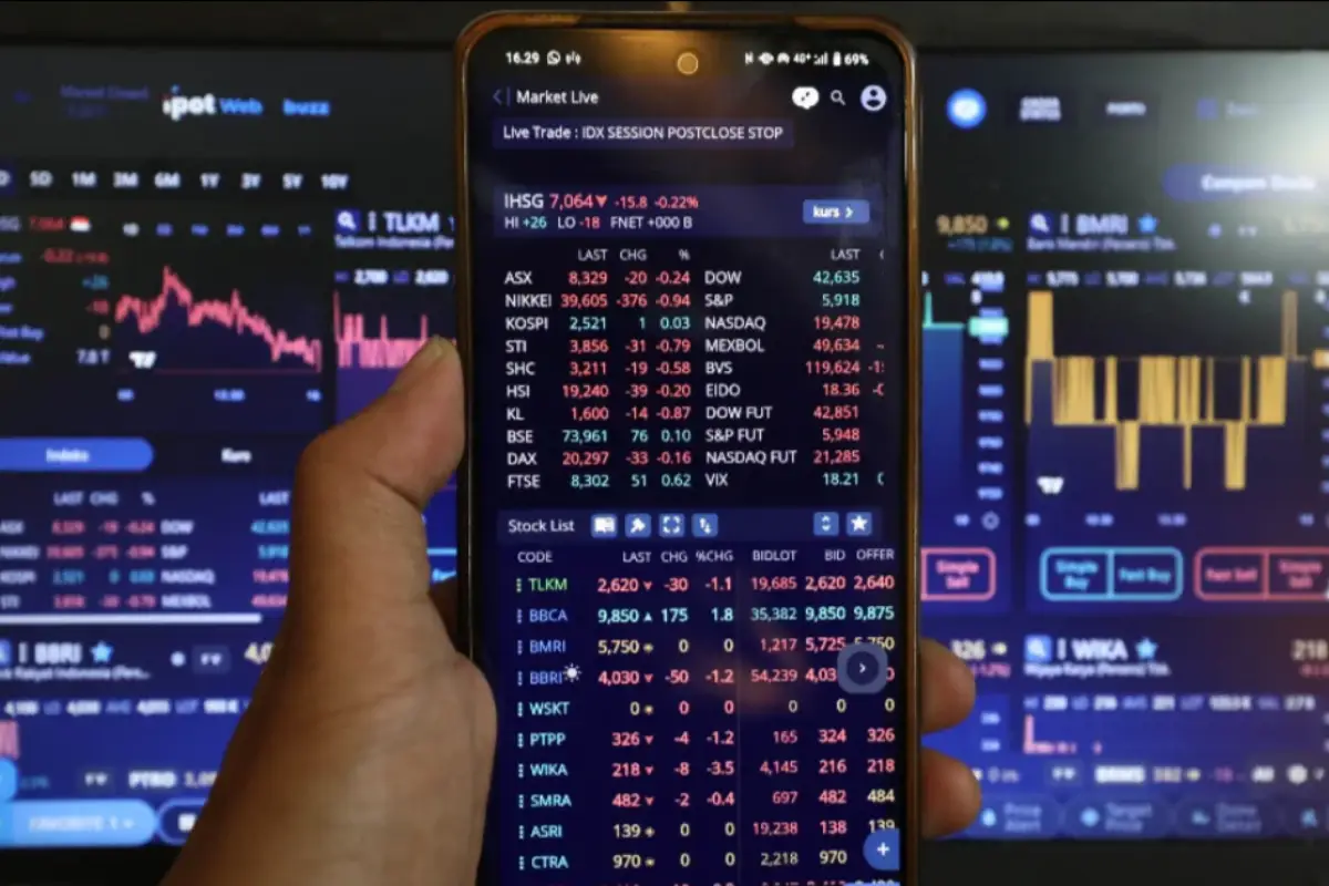 Investor melihat pergerakan IHSG