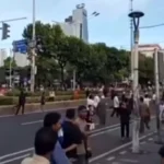 Suasana tawuran di Senen Jakarta Pusat